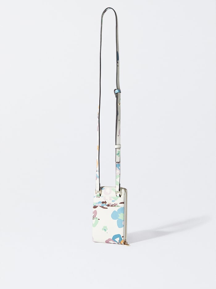 Parfois Floral Print Taska Na Mobil Damske Biele | Slovensko-SKXV20419