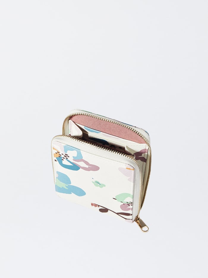 Parfois Floral Print Taska Na Mobil Damske Biele | Slovensko-SKXV20419