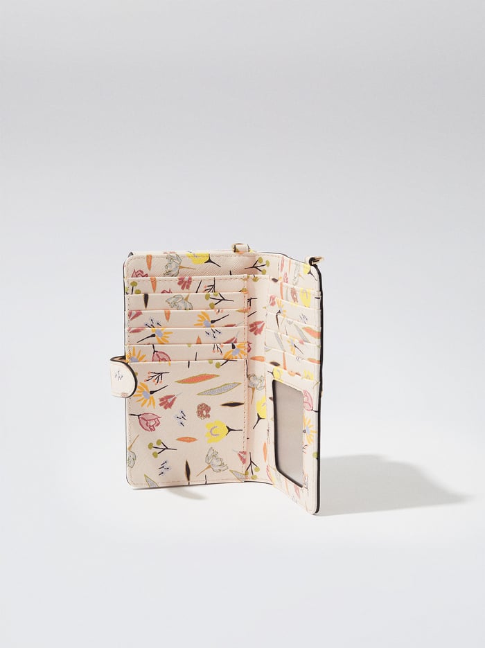 Parfois Floral Print Taska Na Mobil Damske Béžové | Slovensko-WBYF54801