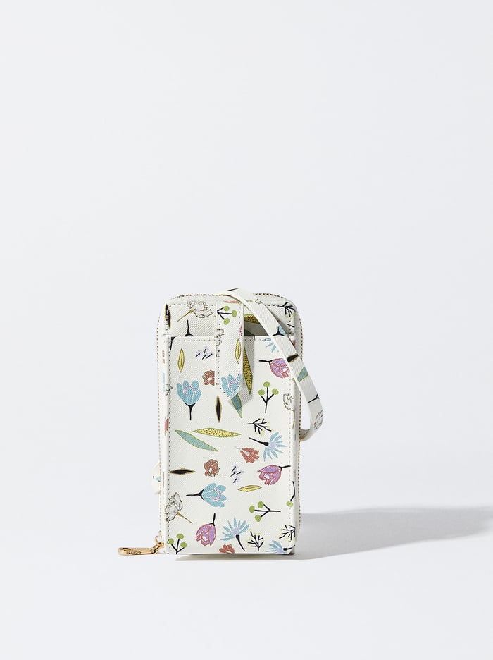 Parfois Floral Print Taska Na Mobil Damske Biele | Slovensko-XNHC05469