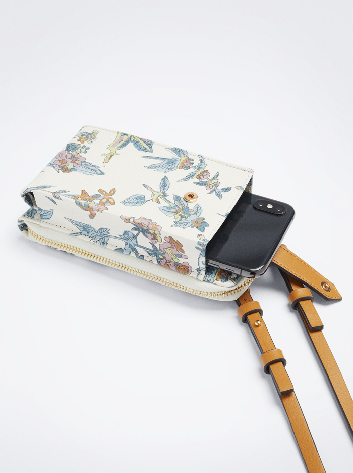 Parfois Floral Print Taska Na Mobil Damske Viacfarebný | Slovensko-YOLP83657