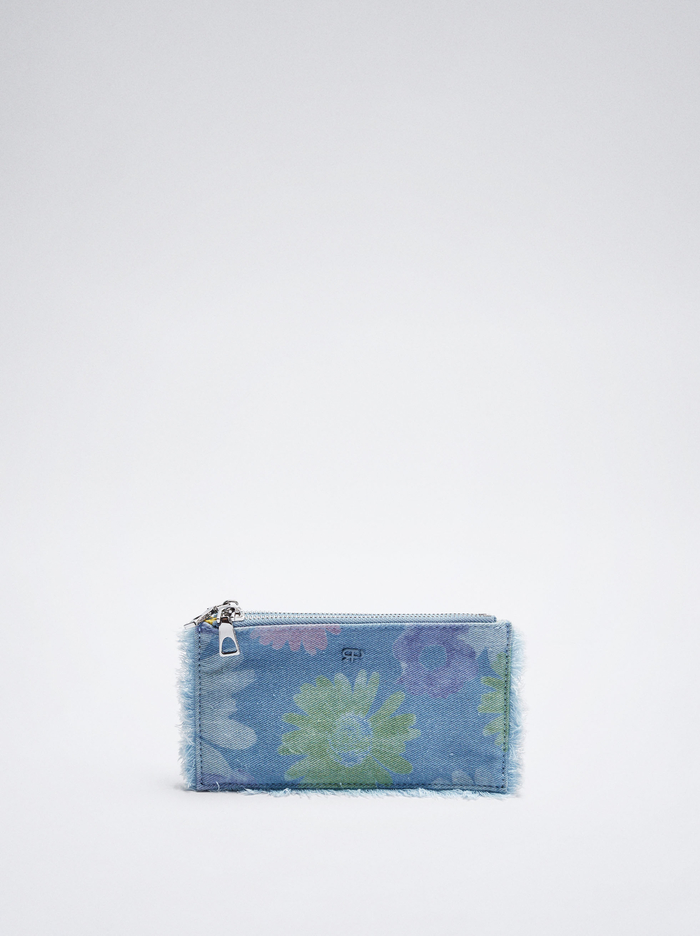 Parfois Flower Print Denim Penazenky Damske Modre | Slovensko-VYZT59682