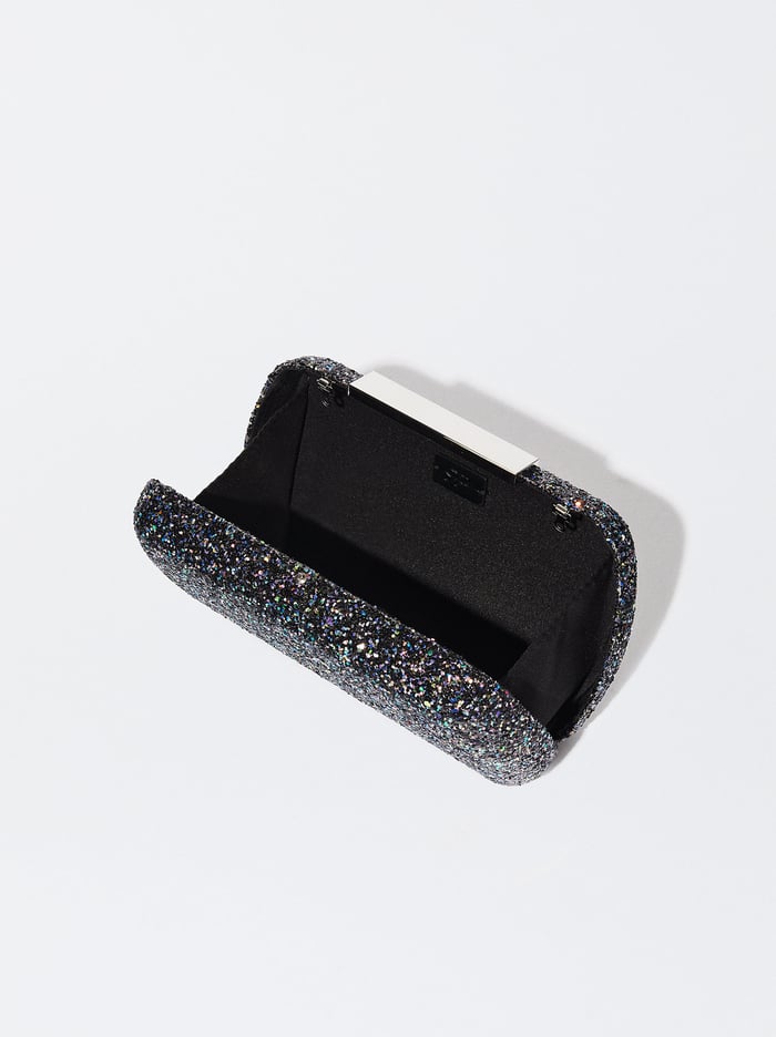 Parfois Glitter Evening Spojková Taška Damske Čierne | Slovensko-HLGS86452