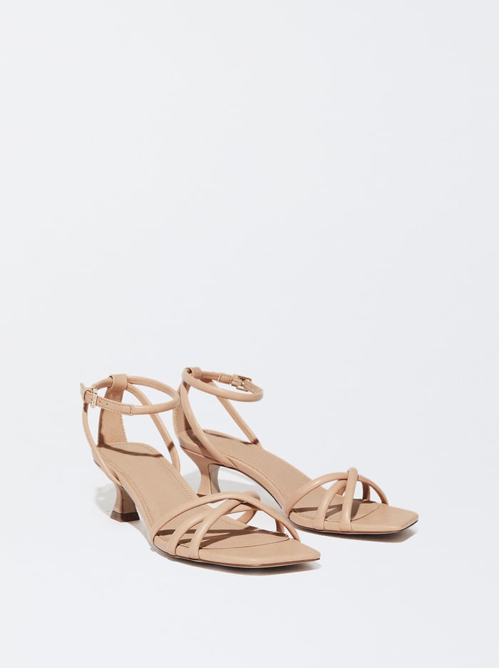Parfois Golden Medium-Heel Sandále Damske Béžové | Slovensko-LEZU57128