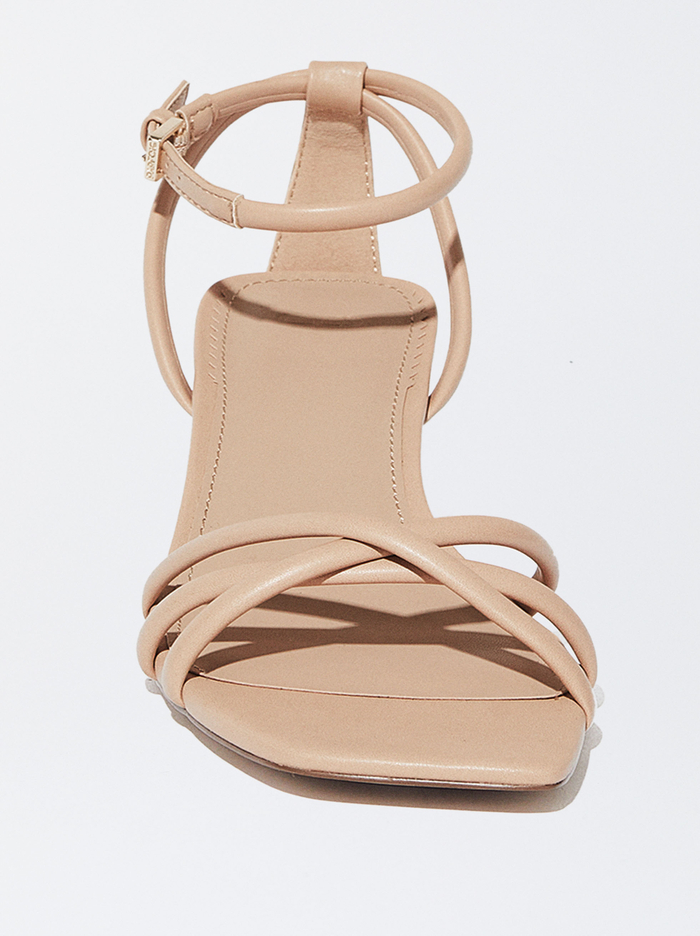 Parfois Golden Medium-Heel Sandále Damske Béžové | Slovensko-LEZU57128