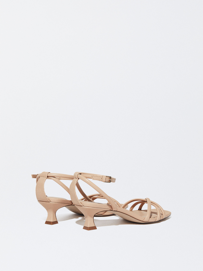 Parfois Golden Medium-Heel Sandále Damske Béžové | Slovensko-LEZU57128