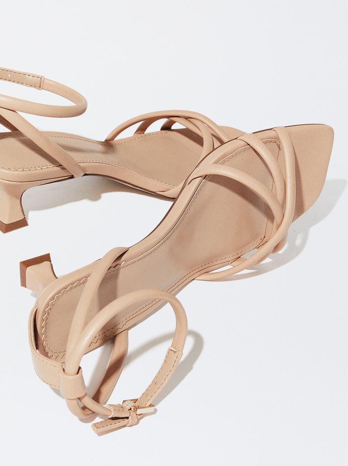 Parfois Golden Medium-Heel Sandále Damske Béžové | Slovensko-LEZU57128