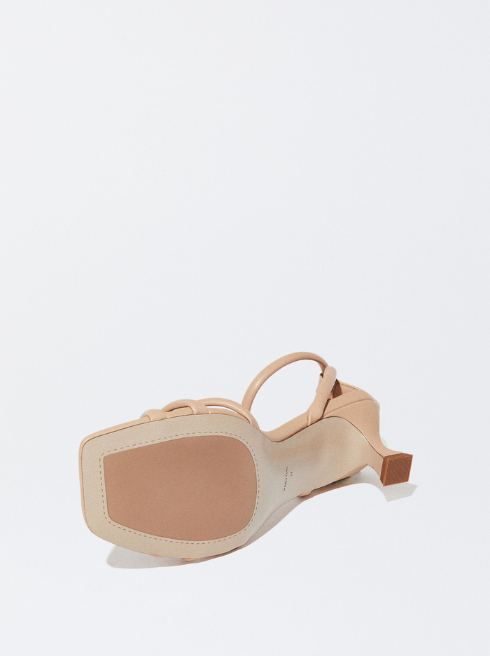 Parfois Golden Medium-Heel Sandále Damske Béžové | Slovensko-LEZU57128
