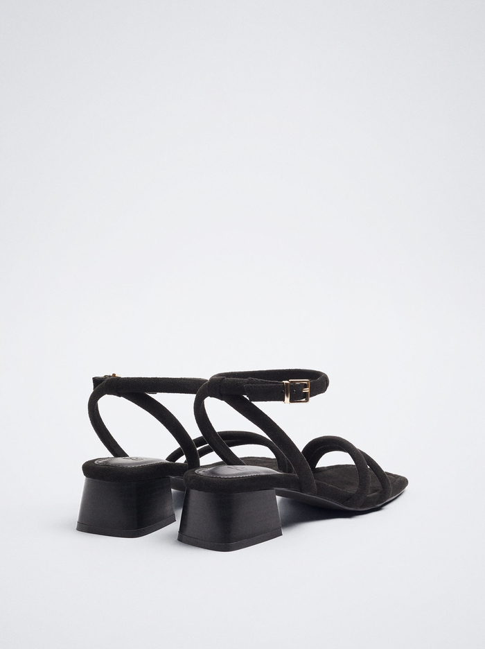 Parfois Heel With Tubular Straps Sandále Damske Čierne | Slovensko-HOET42958