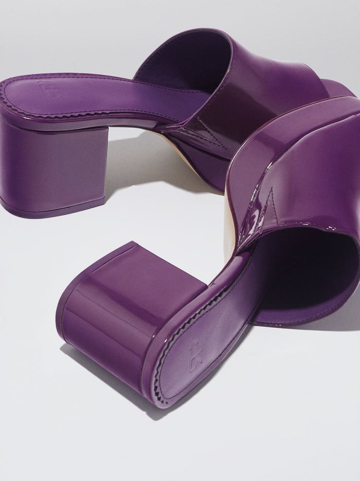 Parfois High-Heel Lakovane Mules Damske Nachový | Slovensko-MFDK25961