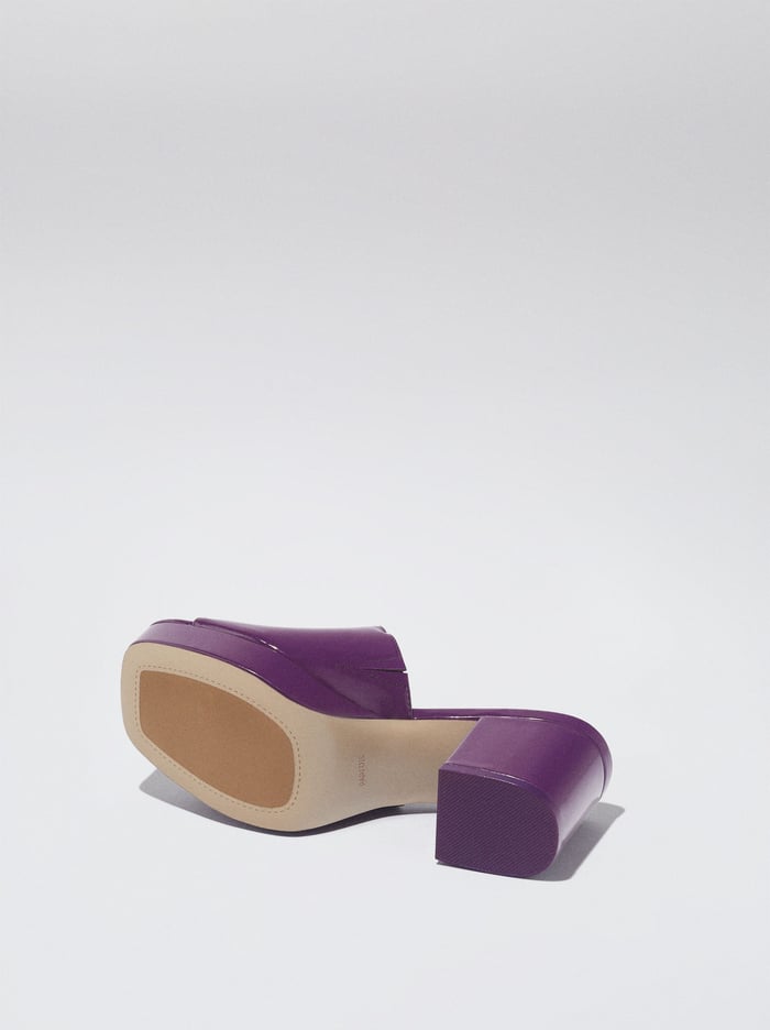 Parfois High-Heel Lakovane Mules Damske Nachový | Slovensko-MFDK25961