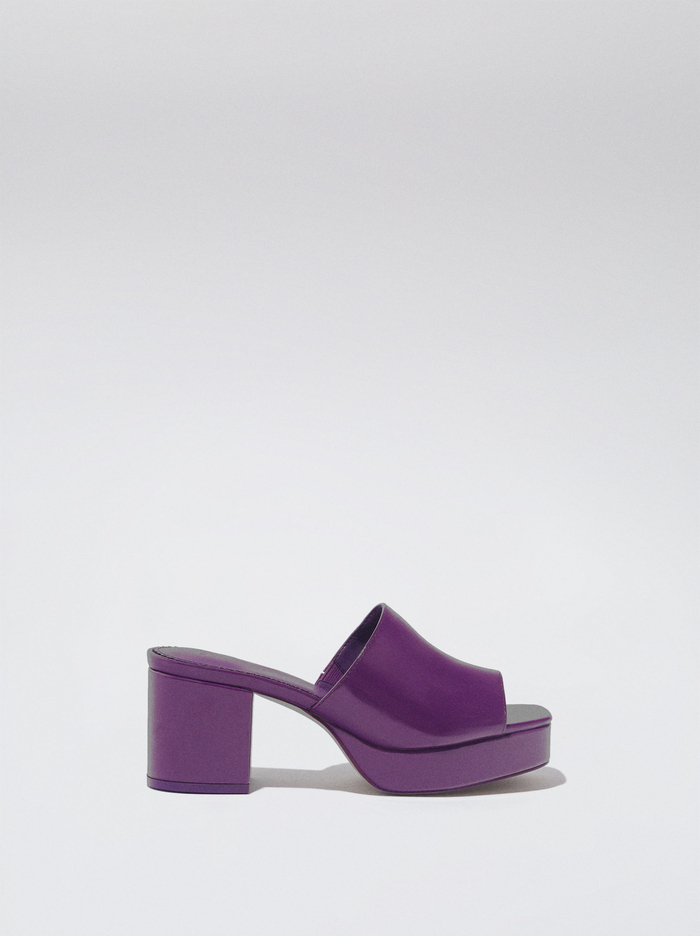 Parfois High-Heel Lakovane Mules Damske Nachový | Slovensko-MFDK25961