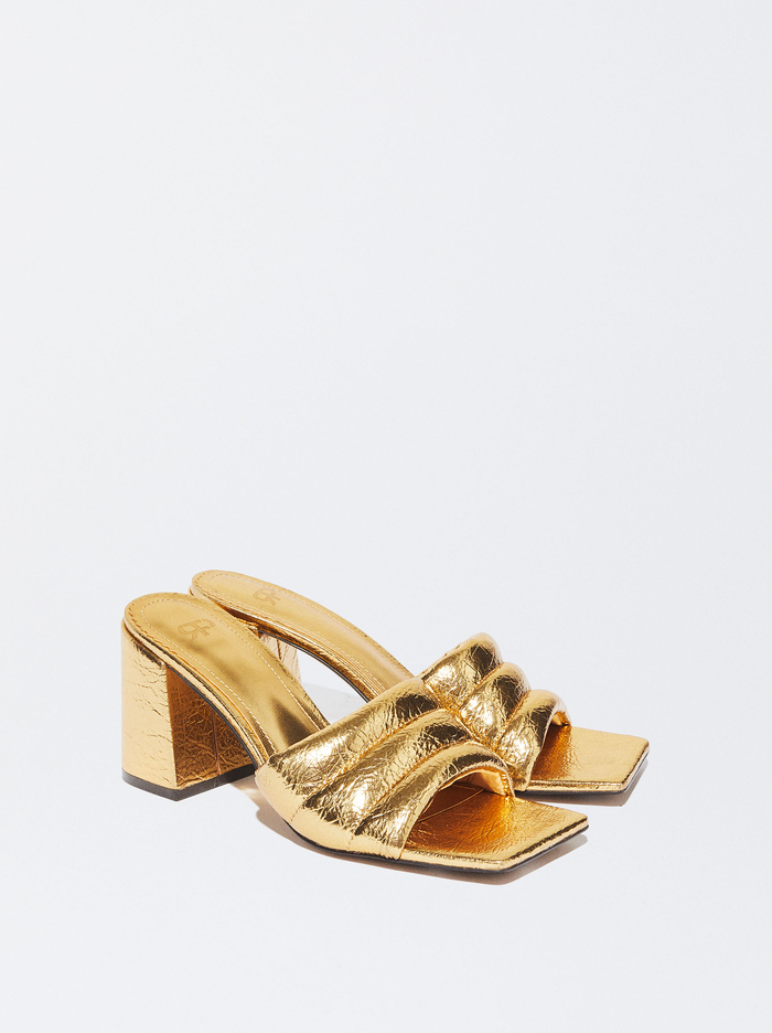 Parfois High-Heel Metallic Sandále Damske Zlate | Slovensko-CEOJ36028