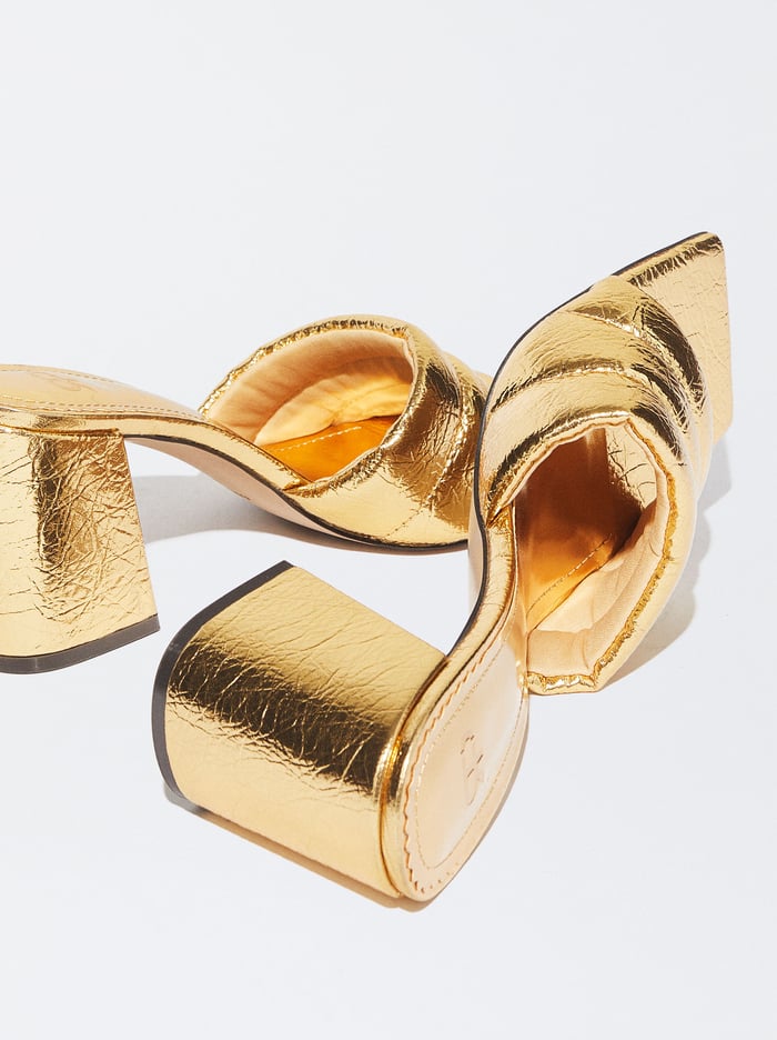 Parfois High-Heel Metallic Sandále Damske Zlate | Slovensko-CEOJ36028