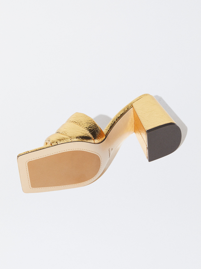 Parfois High-Heel Metallic Sandále Damske Zlate | Slovensko-CEOJ36028