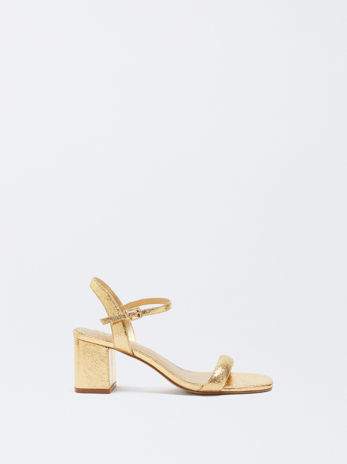 Parfois High-Heel Metallic Sandále Damske Zlate | Slovensko-FODB82731