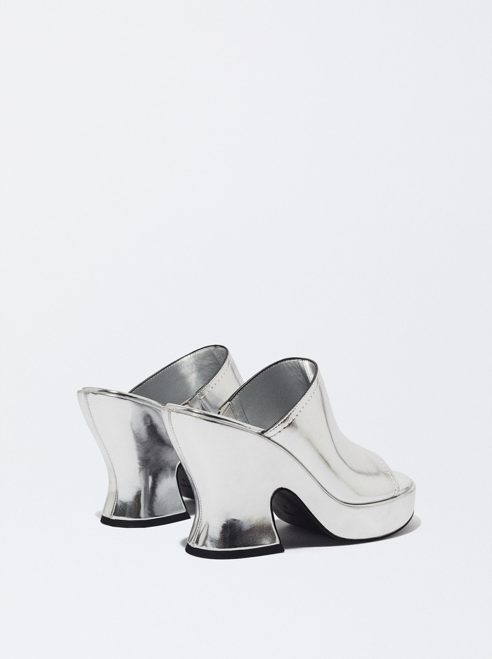 Parfois High-Heel Metallic Sandále Damske Strieborne | Slovensko-PESD78630