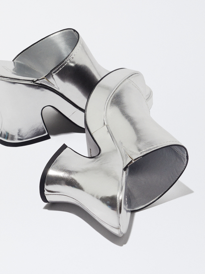 Parfois High-Heel Metallic Sandále Damske Strieborne | Slovensko-PESD78630
