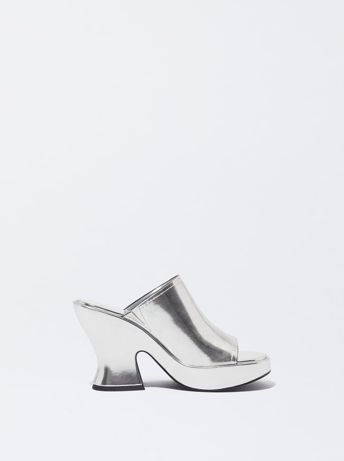 Parfois High-Heel Metallic Sandále Damske Strieborne | Slovensko-PESD78630