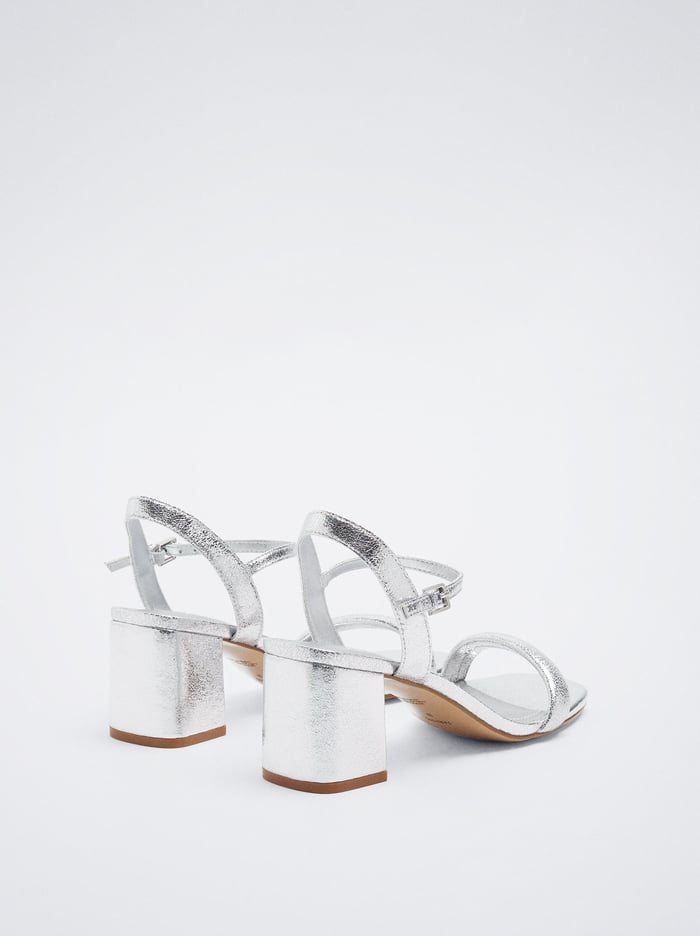 Parfois High-Heel Metallic Sandále Damske Strieborne | Slovensko-XWJB54937