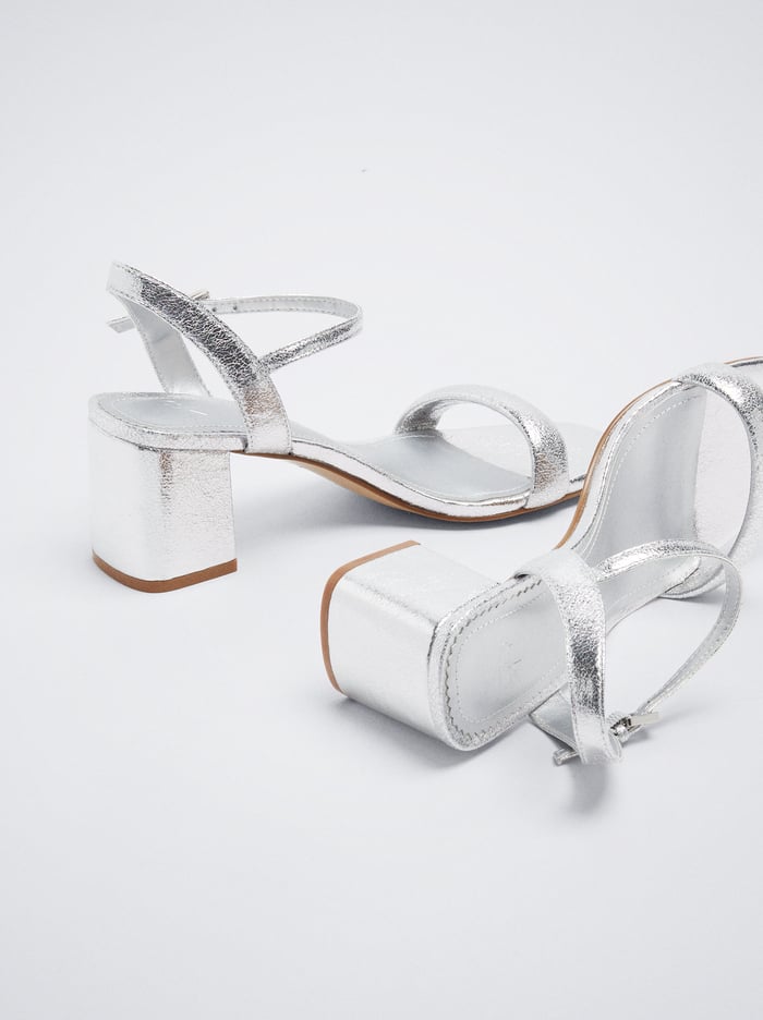 Parfois High-Heel Metallic Sandále Damske Strieborne | Slovensko-XWJB54937