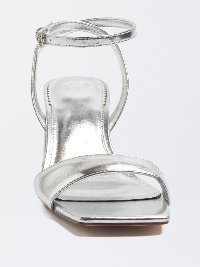 Parfois High-Heel With Ankle Straps Sandále Damske Strieborne | Slovensko-RLXP79820