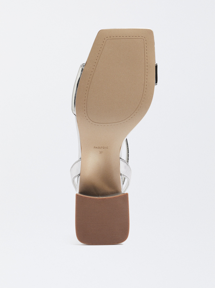 Parfois High-Heel With Ankle Straps Sandále Damske Strieborne | Slovensko-RLXP79820