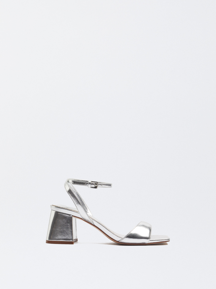 Parfois High-Heel With Ankle Straps Sandále Damske Strieborne | Slovensko-RLXP79820