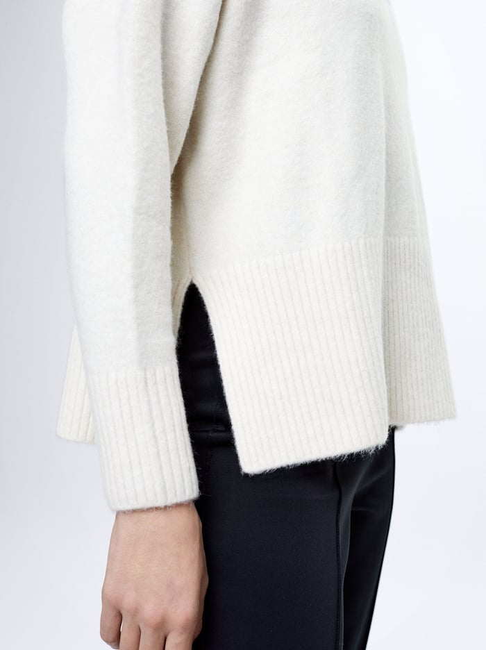 Parfois High-Neck Knit Sweater Damske Biele | Slovensko-TMDQ68502