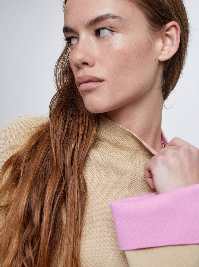 Parfois High-Neck Knit Sweater Damske Hnedožltý | Slovensko-SKQL74269