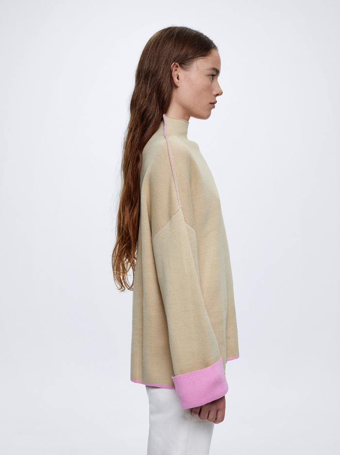 Parfois High-Neck Knit Sweater Damske Hnedožltý | Slovensko-SKQL74269