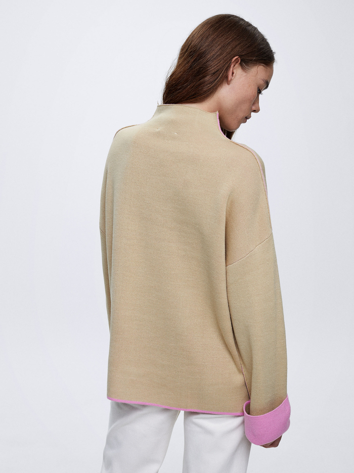 Parfois High-Neck Knit Sweater Damske Hnedožltý | Slovensko-SKQL74269