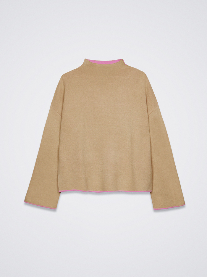Parfois High-Neck Knit Sweater Damske Hnedožltý | Slovensko-SKQL74269