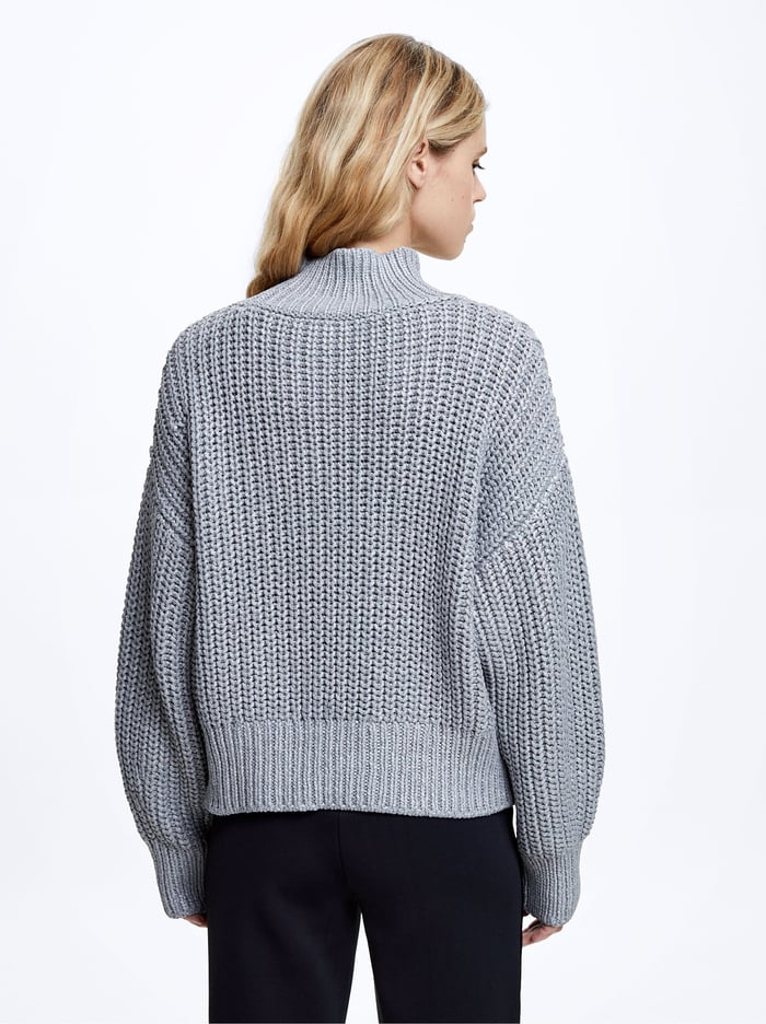 Parfois High-Neck Knit Sweater Damske Strieborne | Slovensko-NXJQ95318