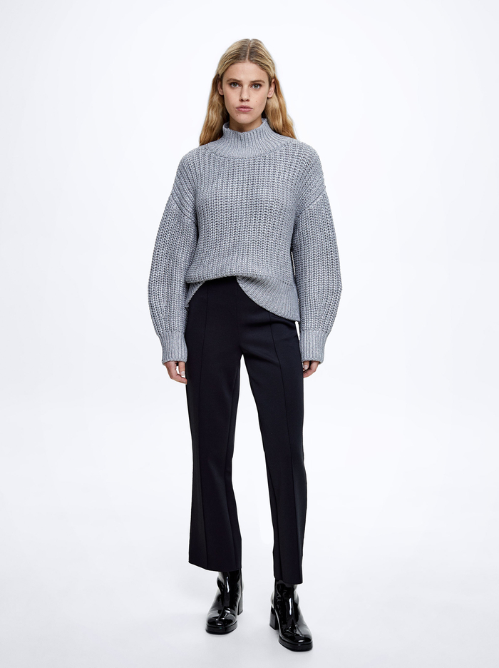 Parfois High-Neck Knit Sweater Damske Strieborne | Slovensko-NXJQ95318