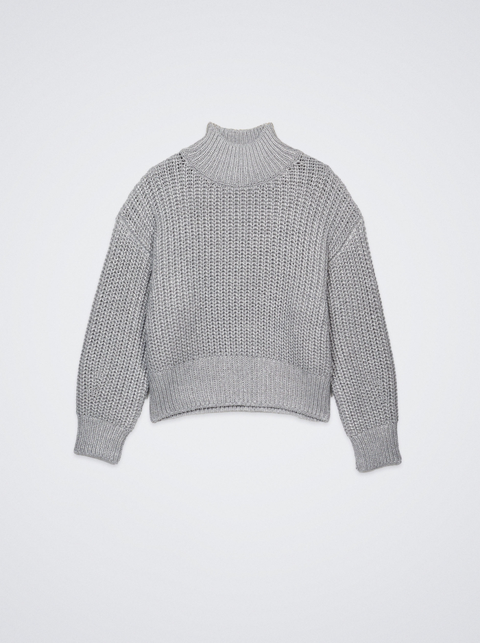 Parfois High-Neck Knit Sweater Damske Strieborne | Slovensko-NXJQ95318