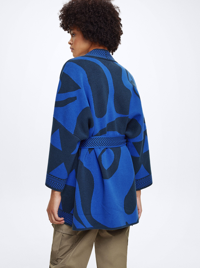 Parfois Jacquard Knit Kardigán Damske Modre | Slovensko-LIAO51049