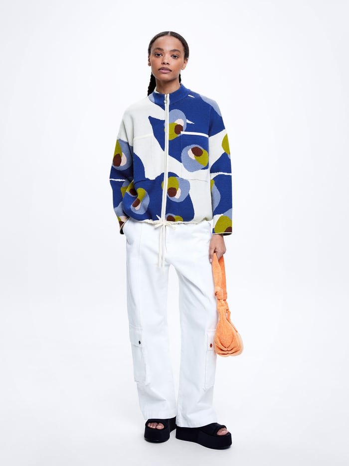Parfois Jacquard Knit Kardigán Damske Viacfarebný | Slovensko-HMKZ26739