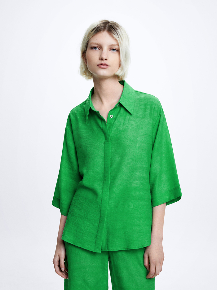 Parfois Jacquard Kratke-Sleeved Kosele Damske Zelene | Slovensko-KXSO67308