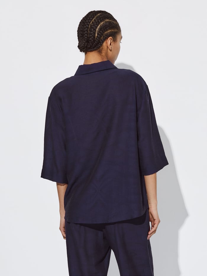 Parfois Jacquard Kratke-Sleeved Kosele Damske Námornícka Modrá | Slovensko-TELZ98534