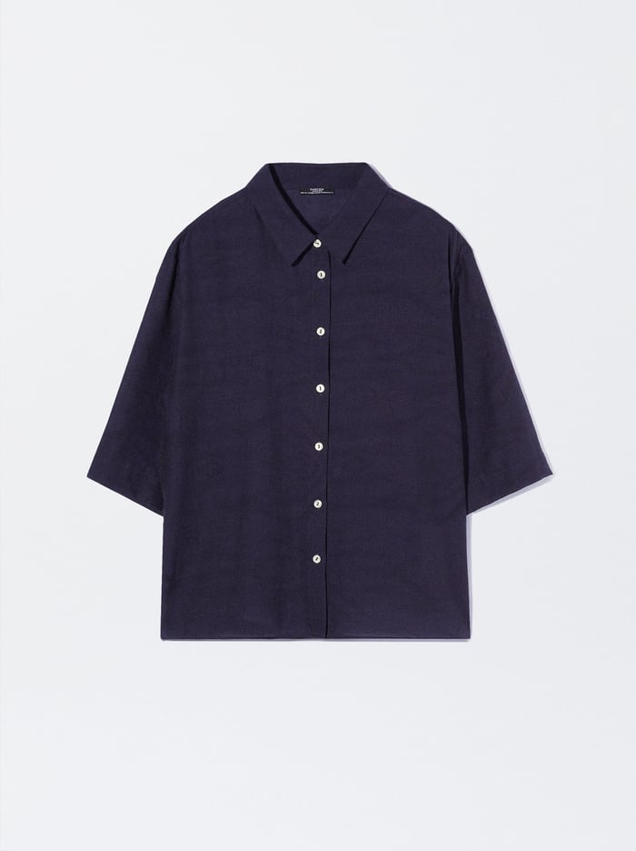 Parfois Jacquard Kratke-Sleeved Kosele Damske Námornícka Modrá | Slovensko-TELZ98534
