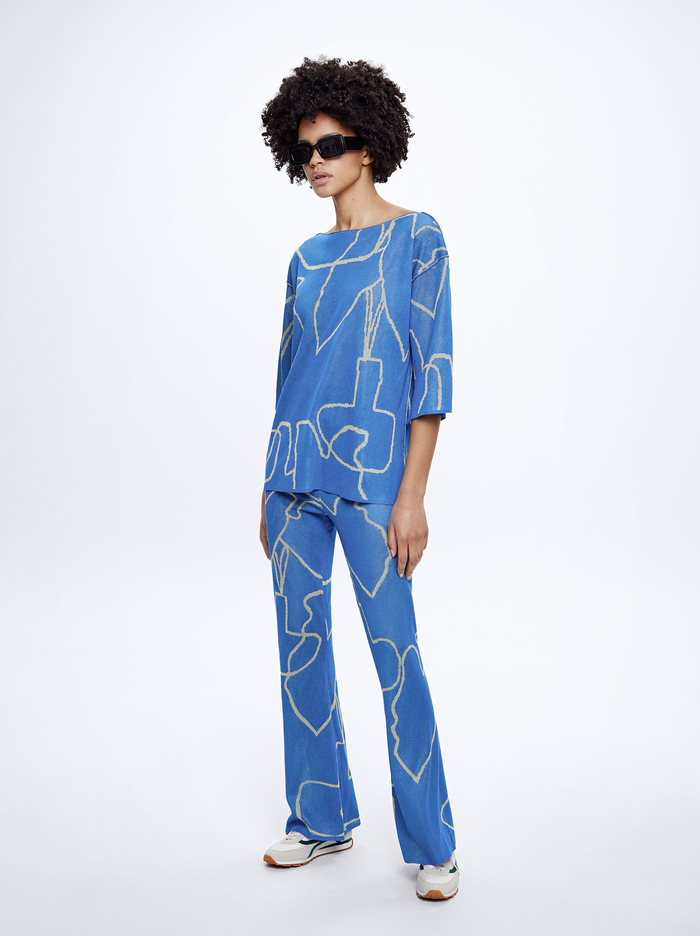 Parfois Jacquard Nohavice Damske Modre | Slovensko-BHGW64802
