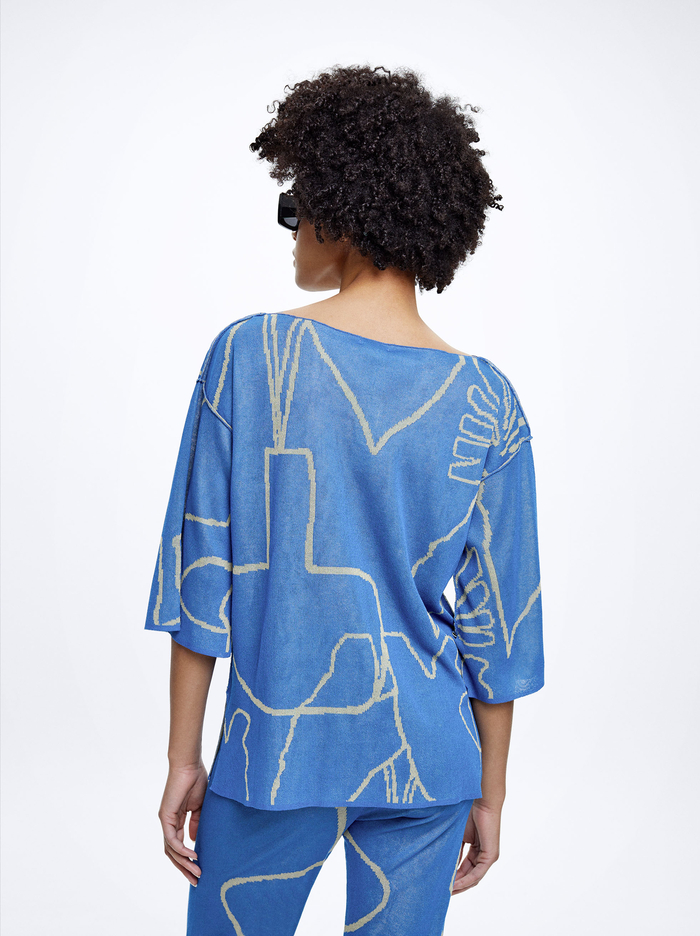 Parfois Jacquard Sweater Damske Modre | Slovensko-CYHU78951