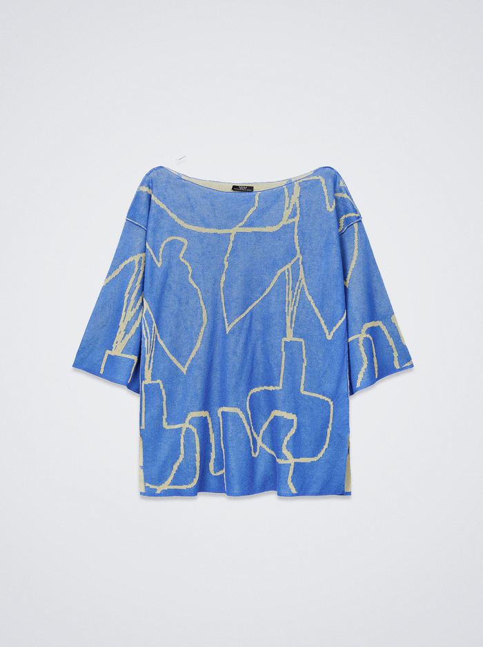 Parfois Jacquard Sweater Damske Modre | Slovensko-CYHU78951