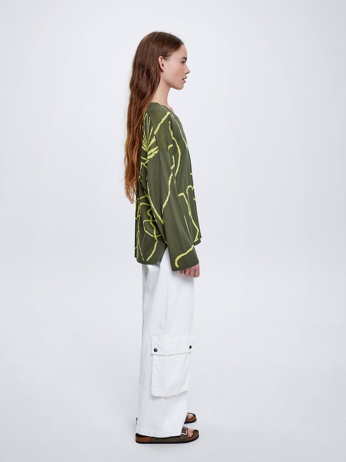 Parfois Jacquard Sweater Damske Zelene | Slovensko-QOLA96352