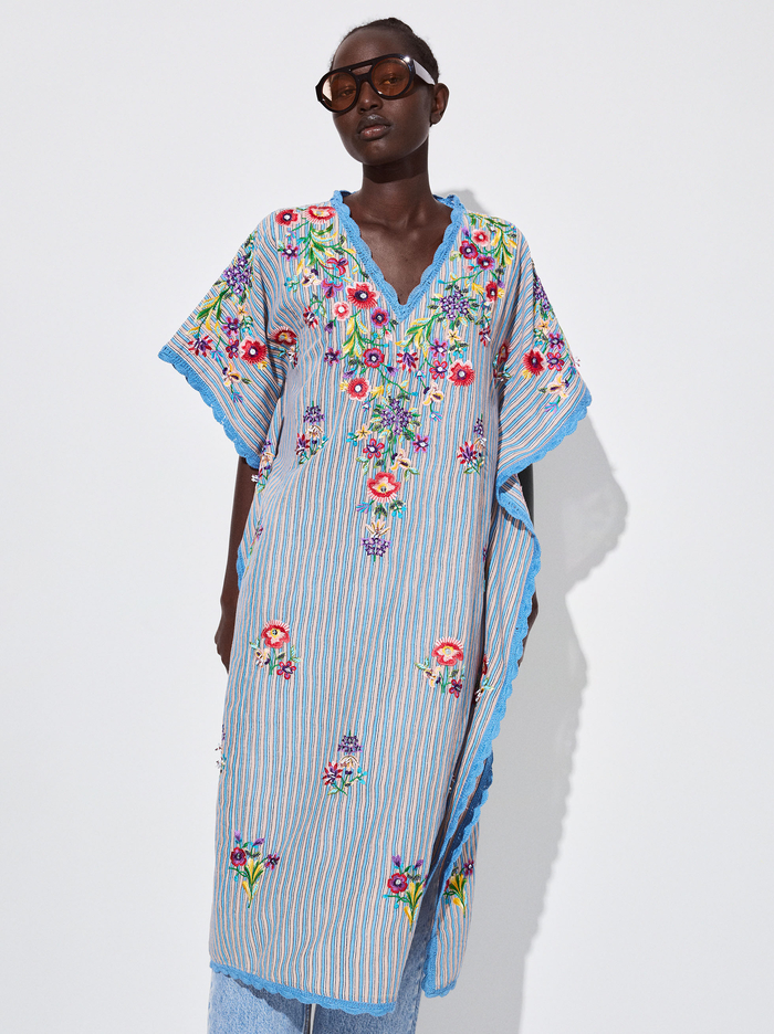 Parfois Kaftan With Floral Embroidery Saty Damske Viacfarebný | Slovensko-CIHU94278