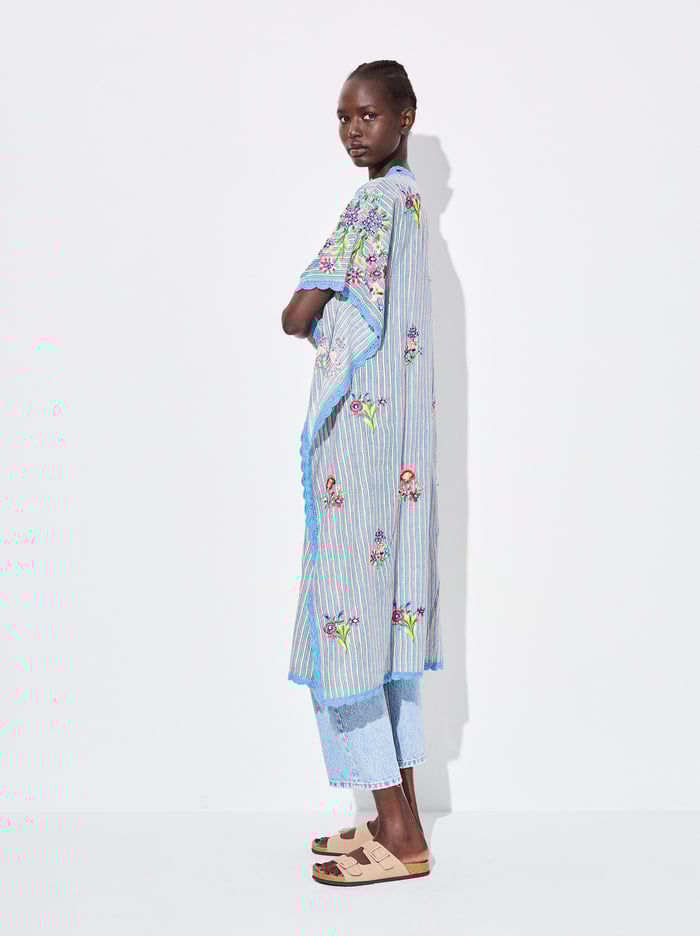 Parfois Kaftan With Floral Embroidery Saty Damske Viacfarebný | Slovensko-CIHU94278