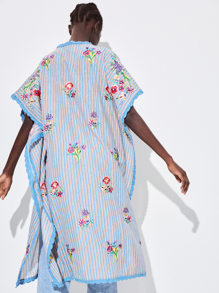 Parfois Kaftan With Floral Embroidery Saty Damske Viacfarebný | Slovensko-CIHU94278