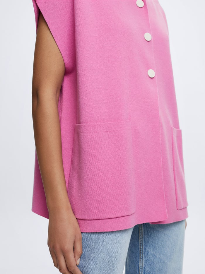 Parfois Knit Kratke-Sleeved Pončá Damske Ruzove | Slovensko-DEZL79638