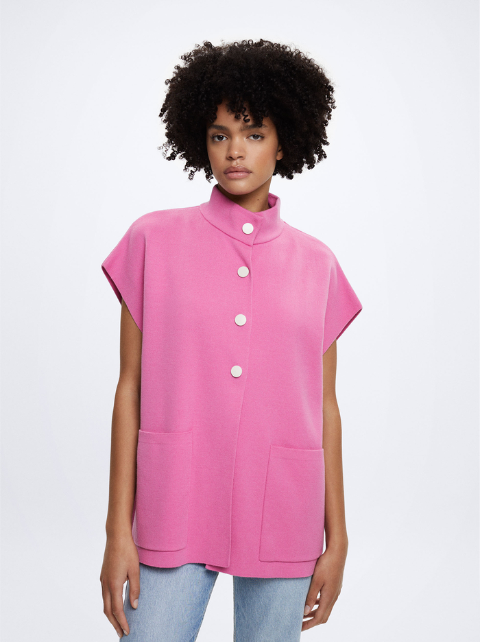 Parfois Knit Kratke-Sleeved Pončá Damske Ruzove | Slovensko-DEZL79638